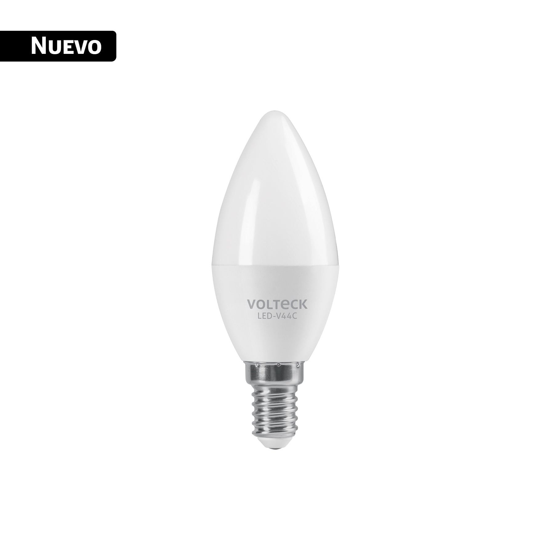 Foco LED tipo vela 4W (25W) 2400K luz ámbar, E14, VOLTECK