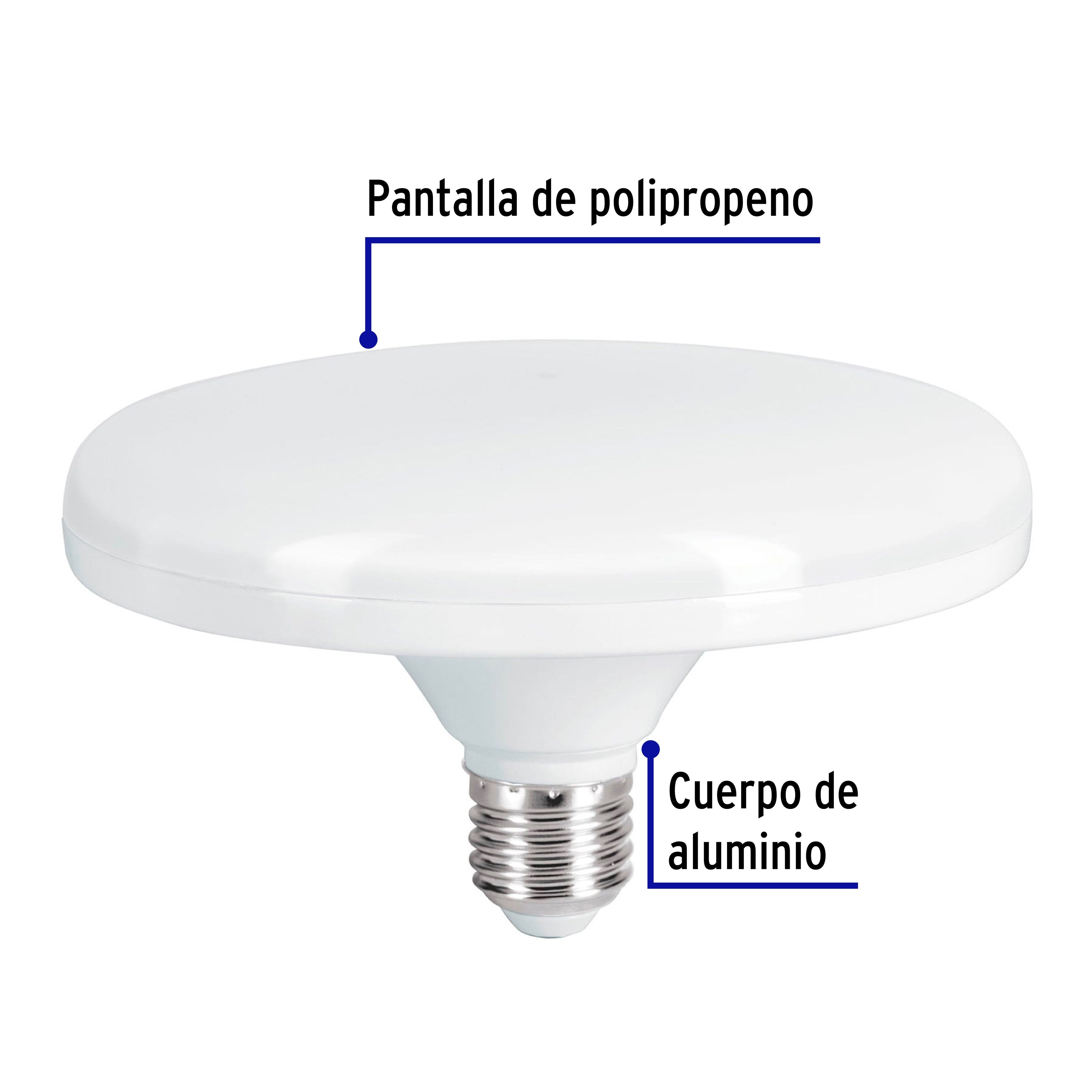 Lámpara circular de LED, 18 W, luz de día