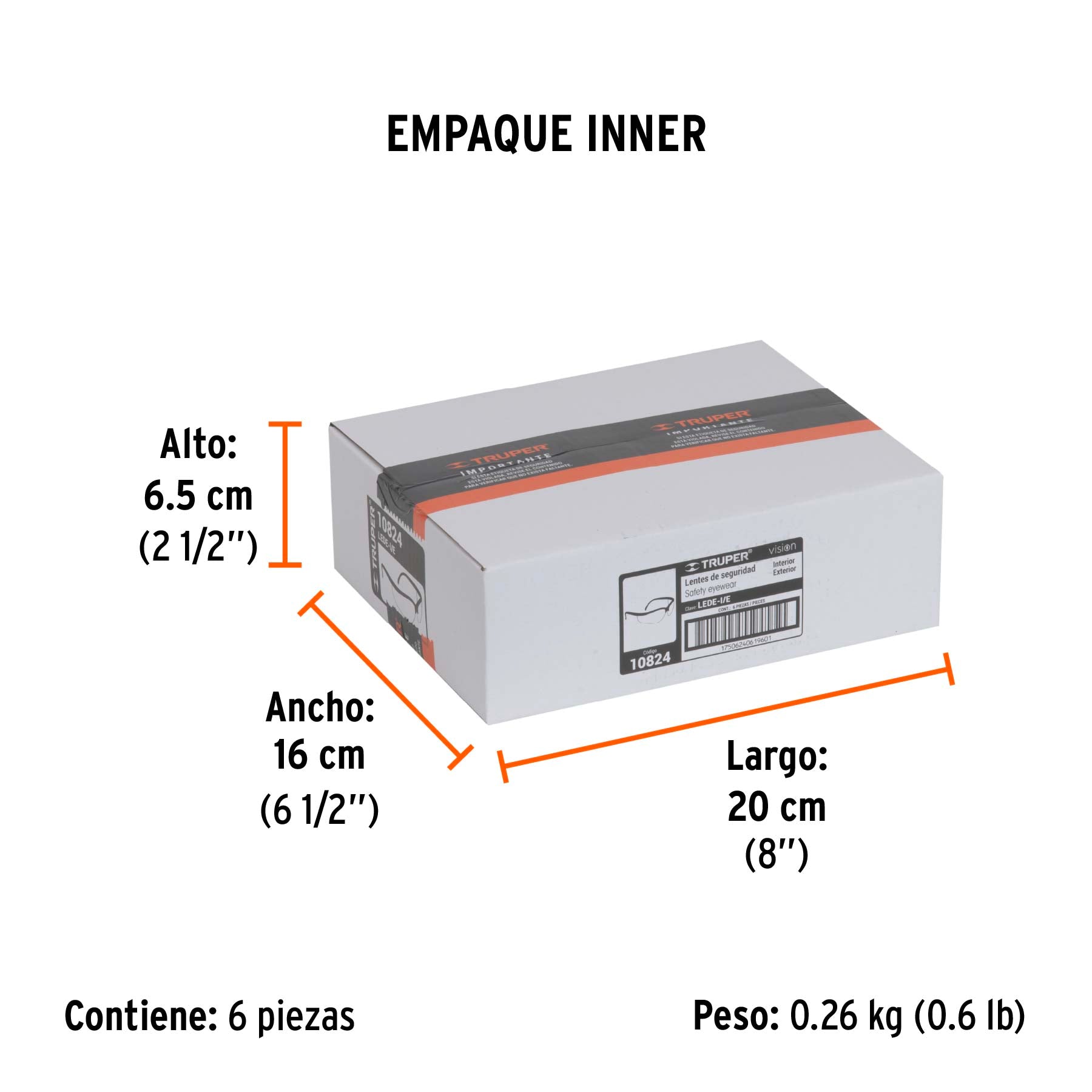 Lentes de seguridad ligeros, mica interior-exterior, Vision