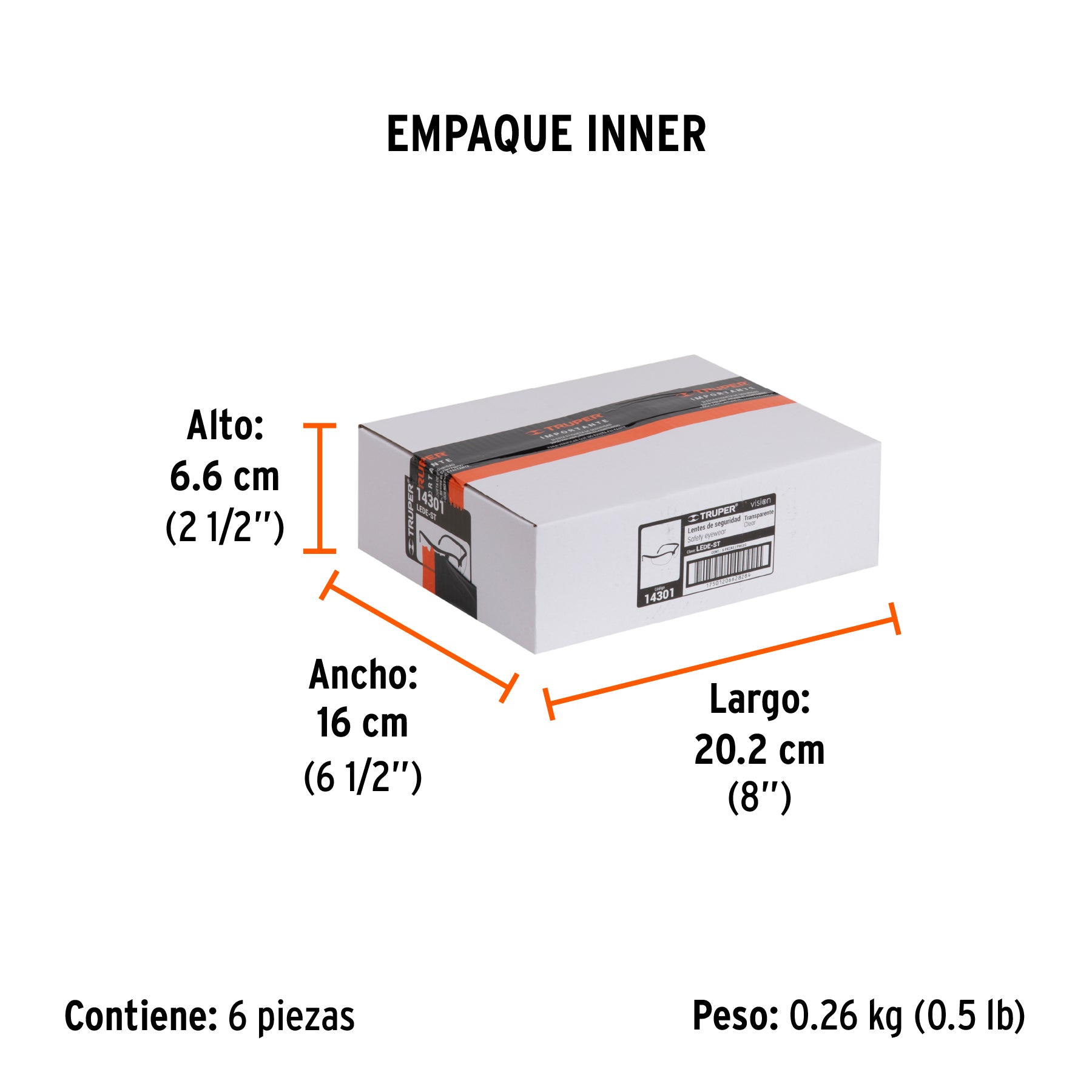 Lentes de seguridad, mica transparente, Vision