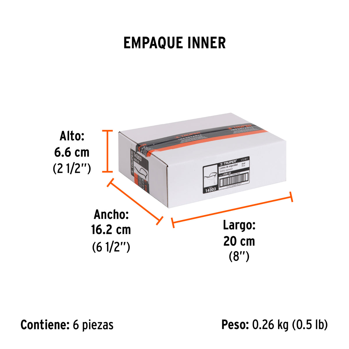 Lentes de seguridad, mica azul, Vision