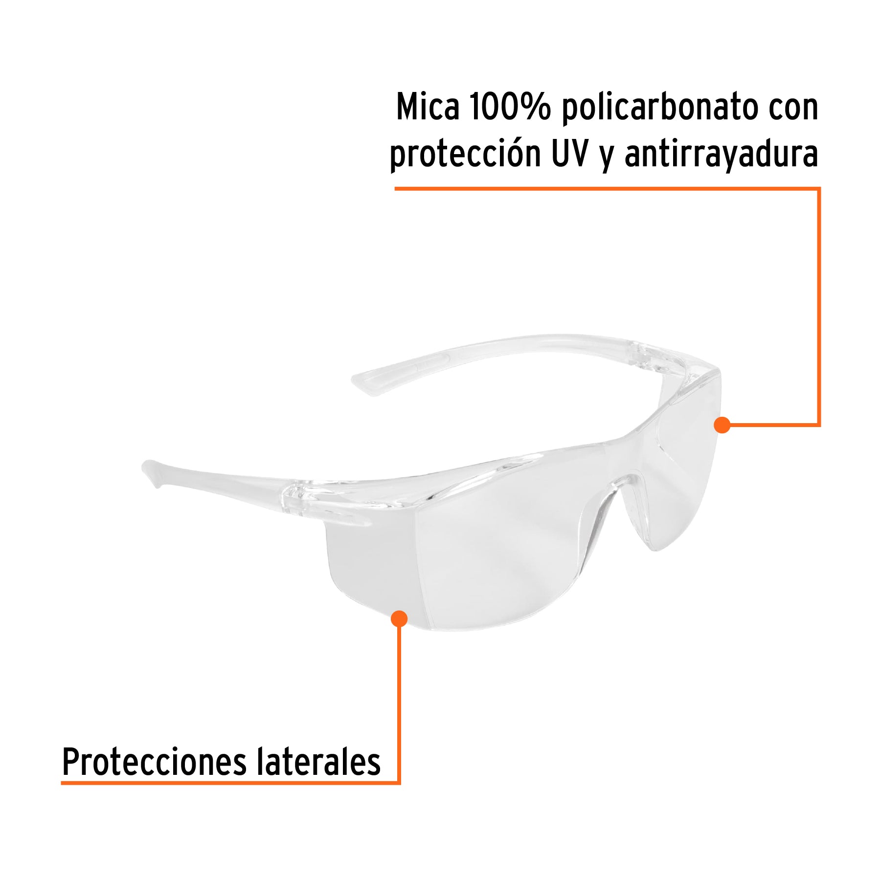 Lentes de seguridad, mica transparente, Ultralite