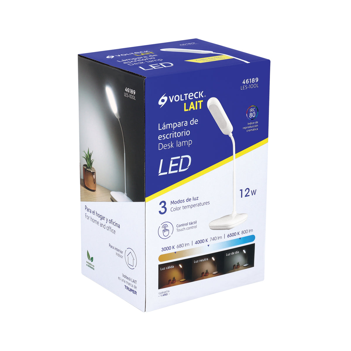 Lámpara de escritorio, blanca, 5W, BF, LED