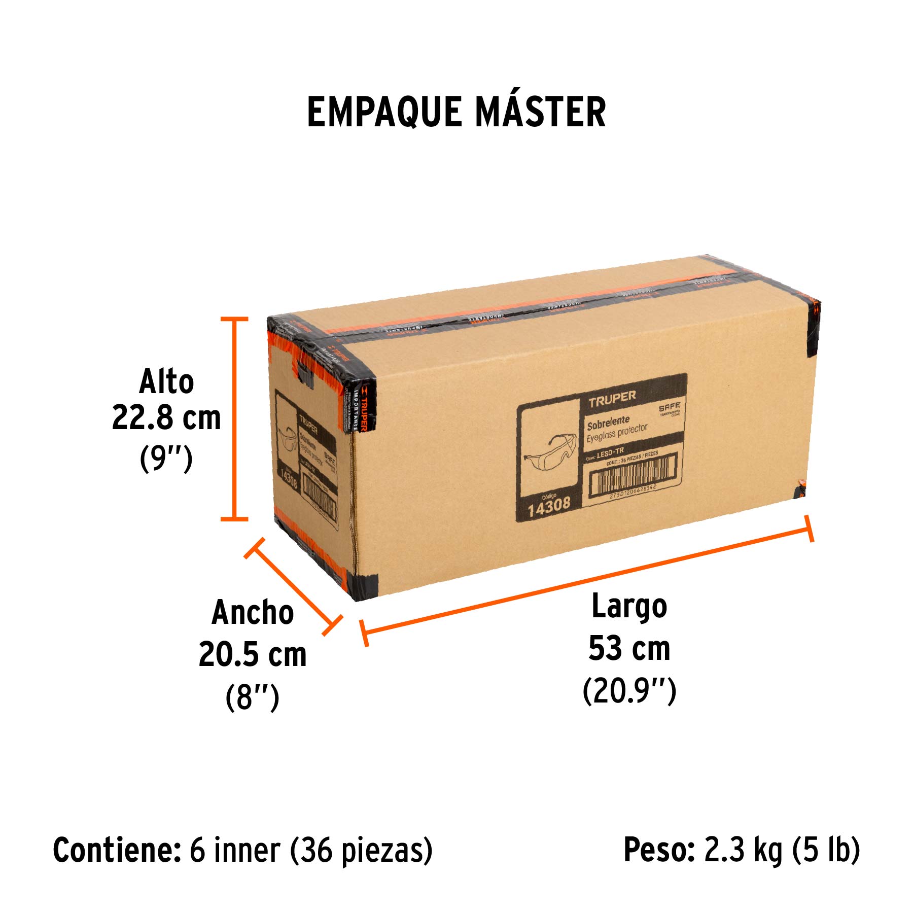 Lentes de sobreponer, mica transparente, Safe