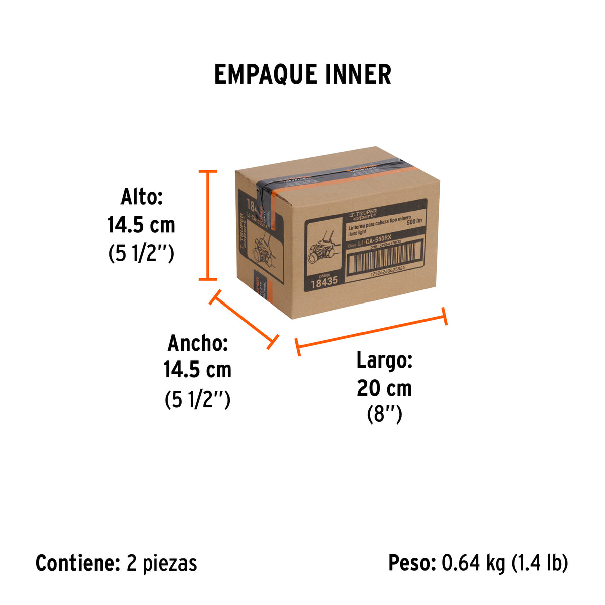 Linterna para cabeza, 250 lúmenes, 1 Led, recargable