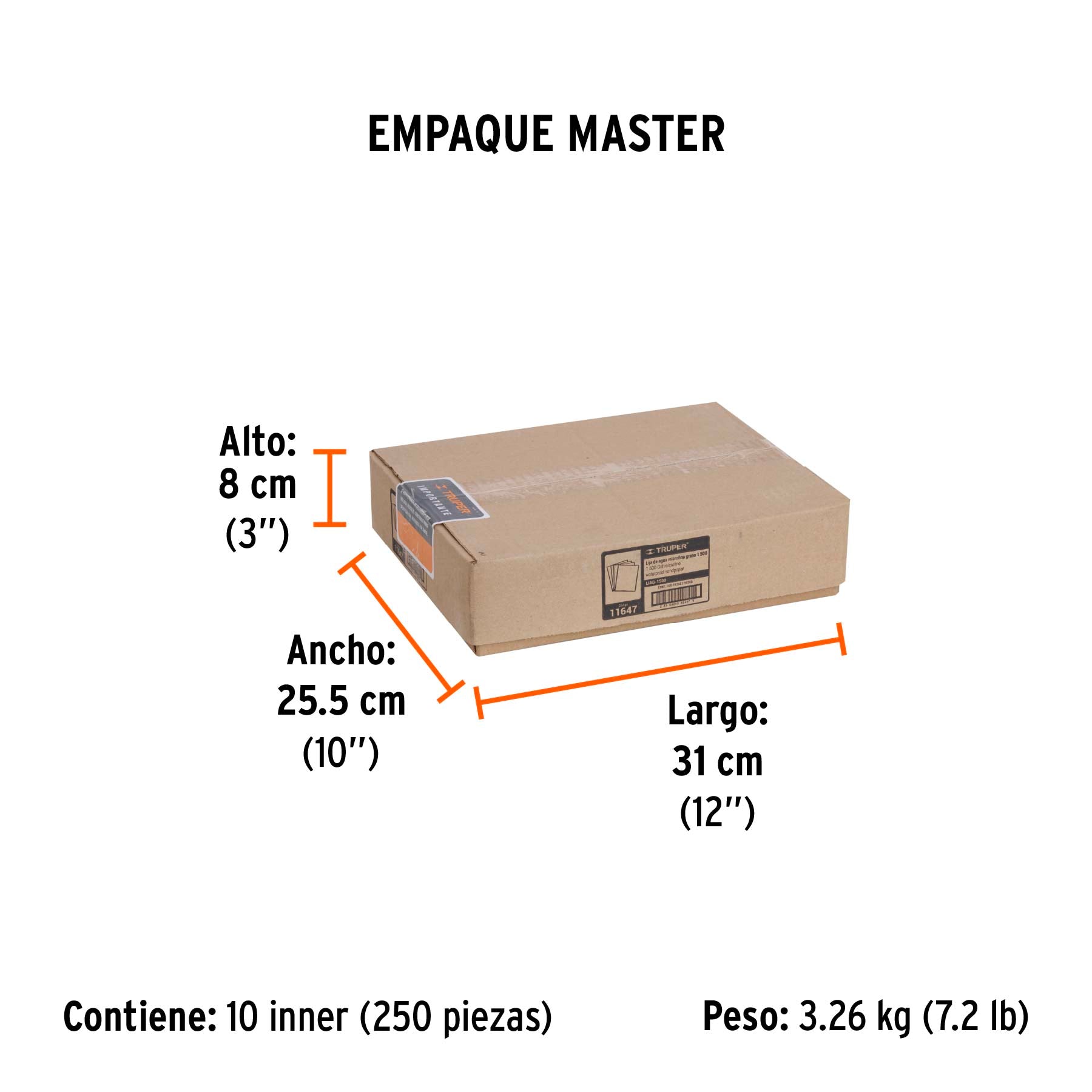 Lija de agua microfina, grano 1500
