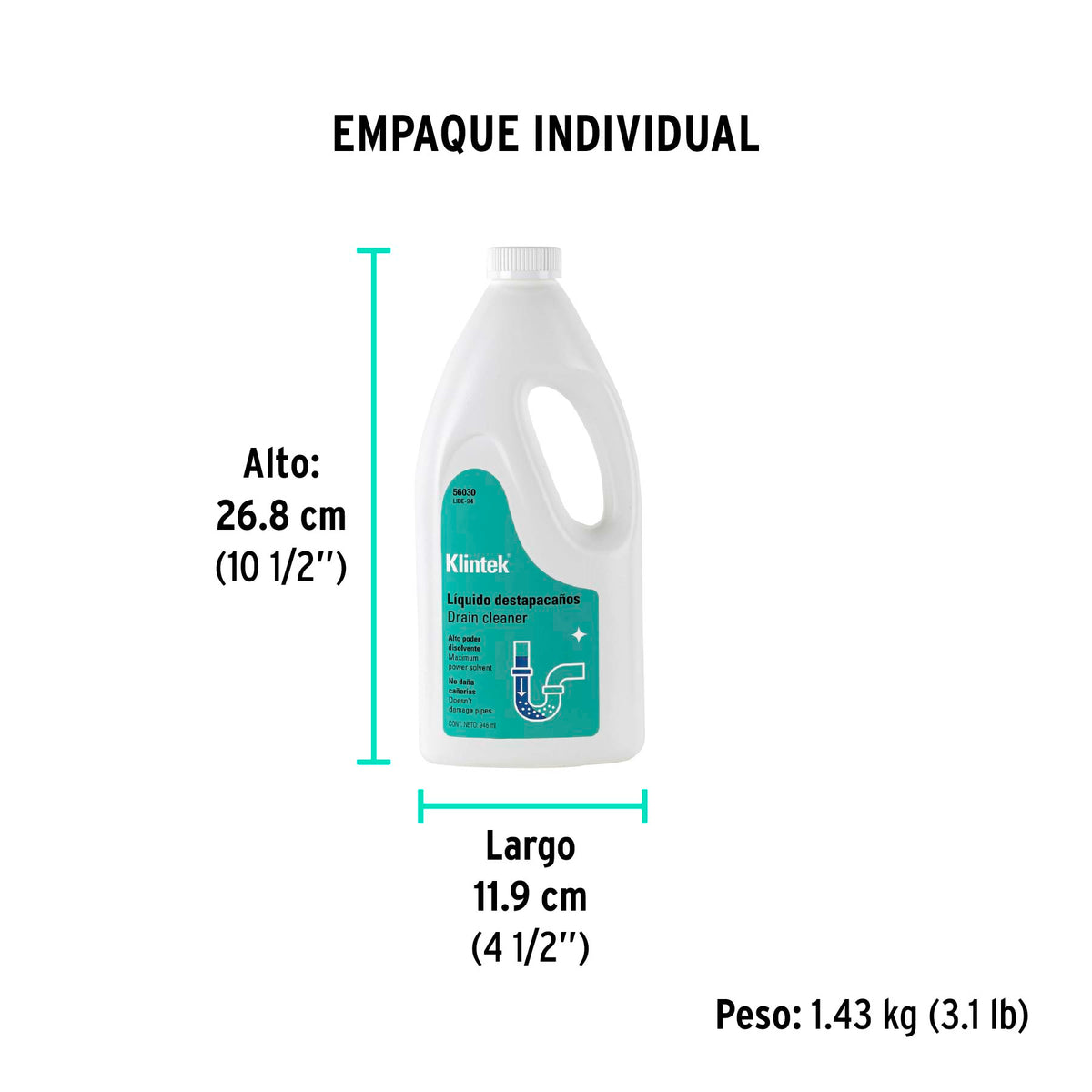 Líquido destapacaños, 946 ml