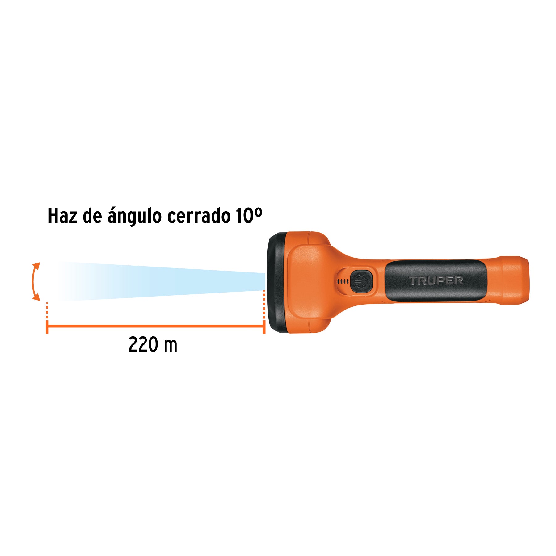 Linterna recargable de leds, 100 lúmenes