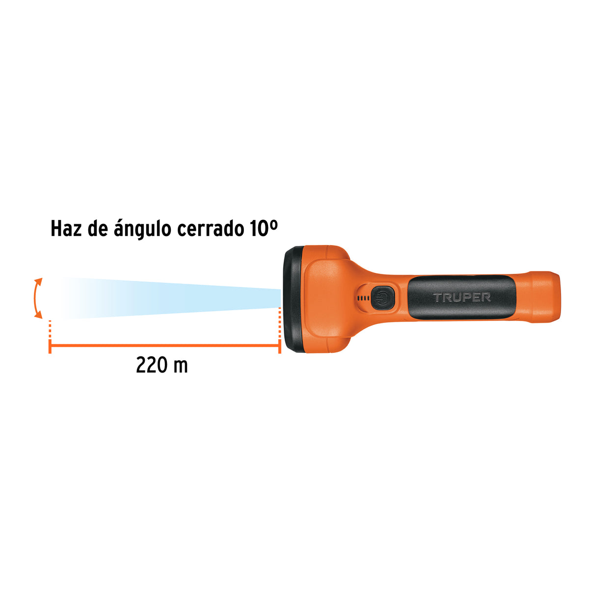 Linterna recargable de leds, 100 lúmenes