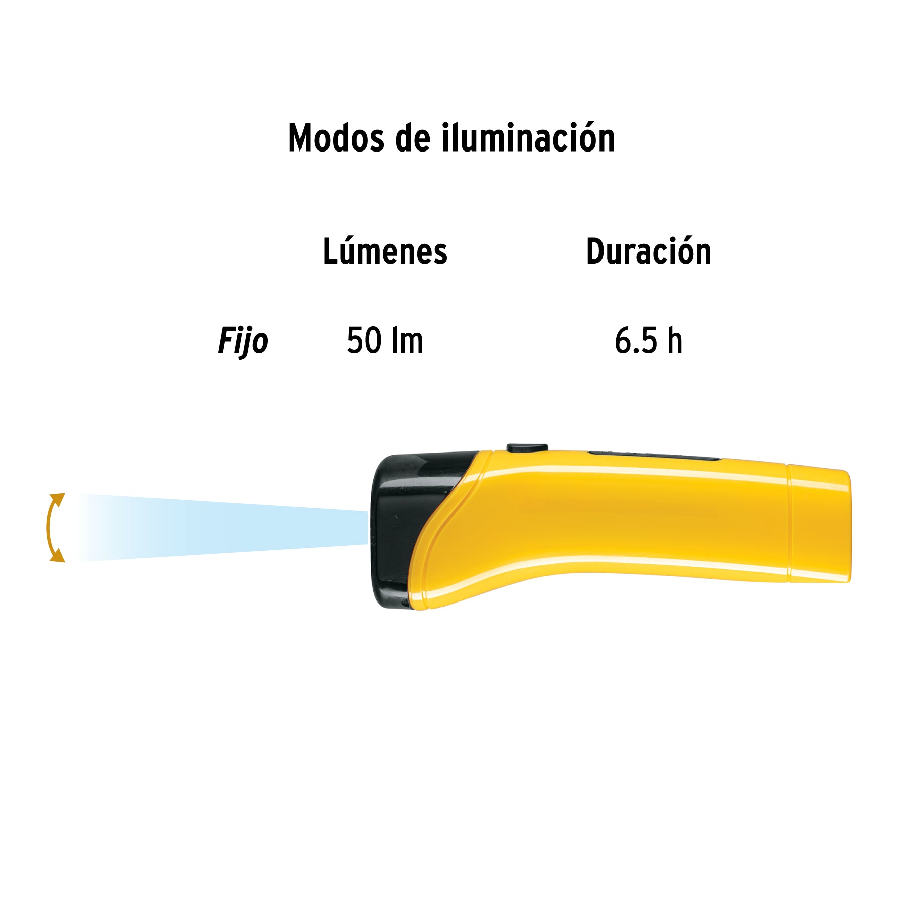 Linterna recargable de LED, 50 lúmenes, Pretul.