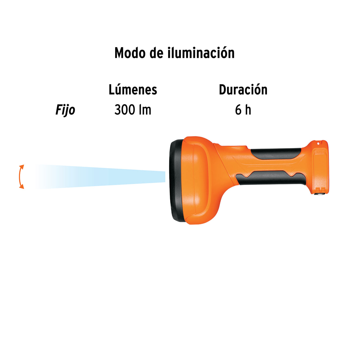 Linterna recargable de leds, 70 lúmenes