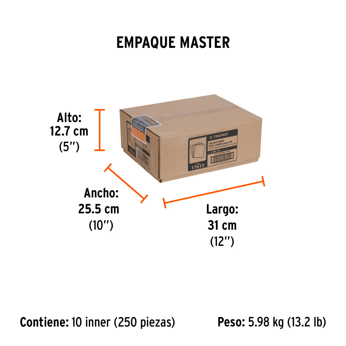 Lija para madera, grano 150