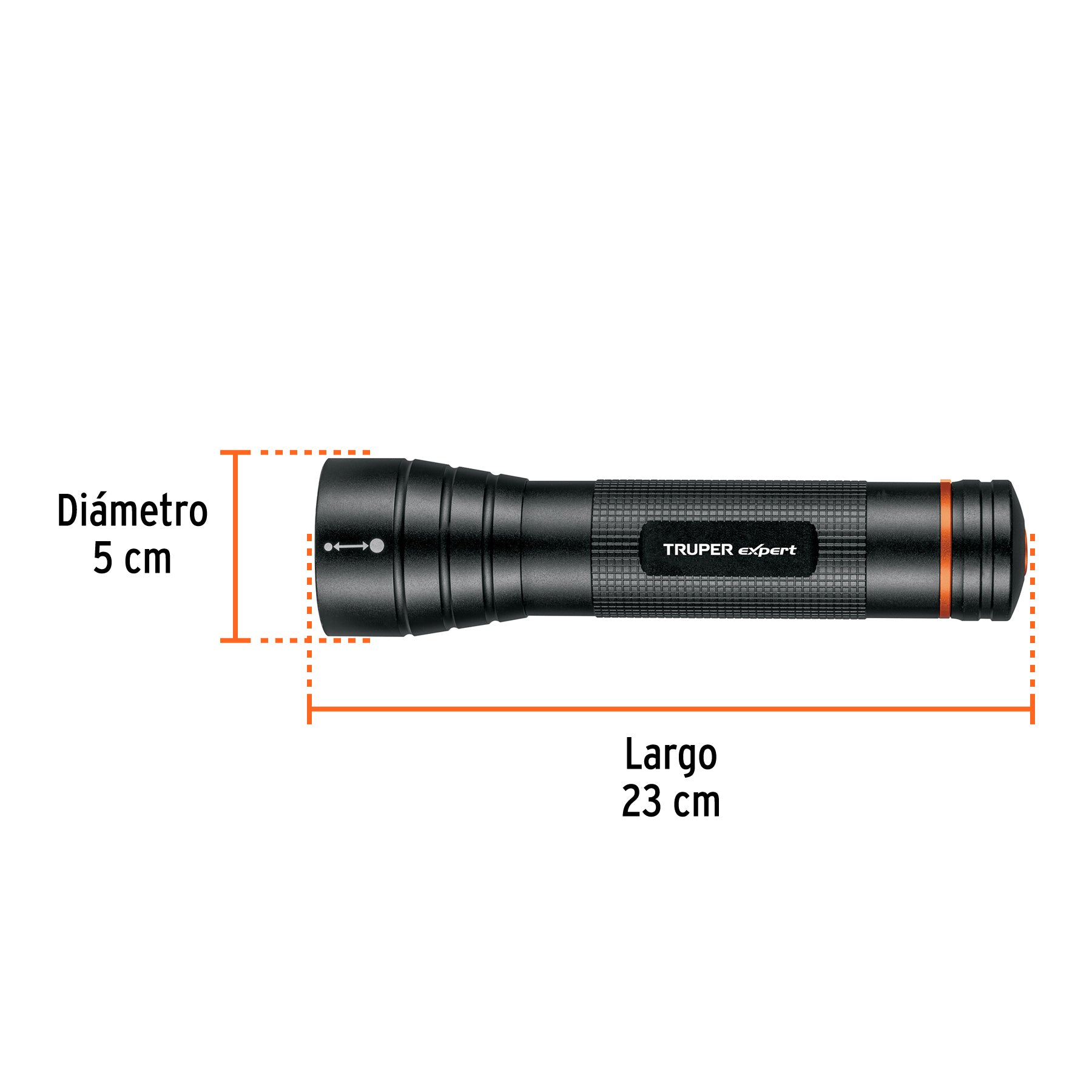 Linterna aluminio de pilas, 350 lúmenes, led alta potencia D