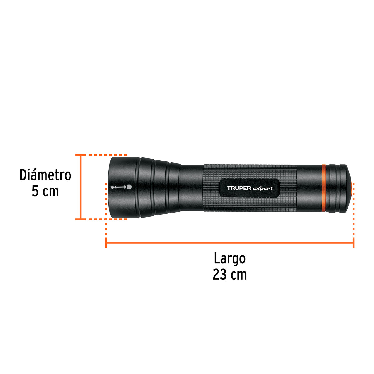 Linterna aluminio de pilas, 350 lúmenes, led alta potencia D