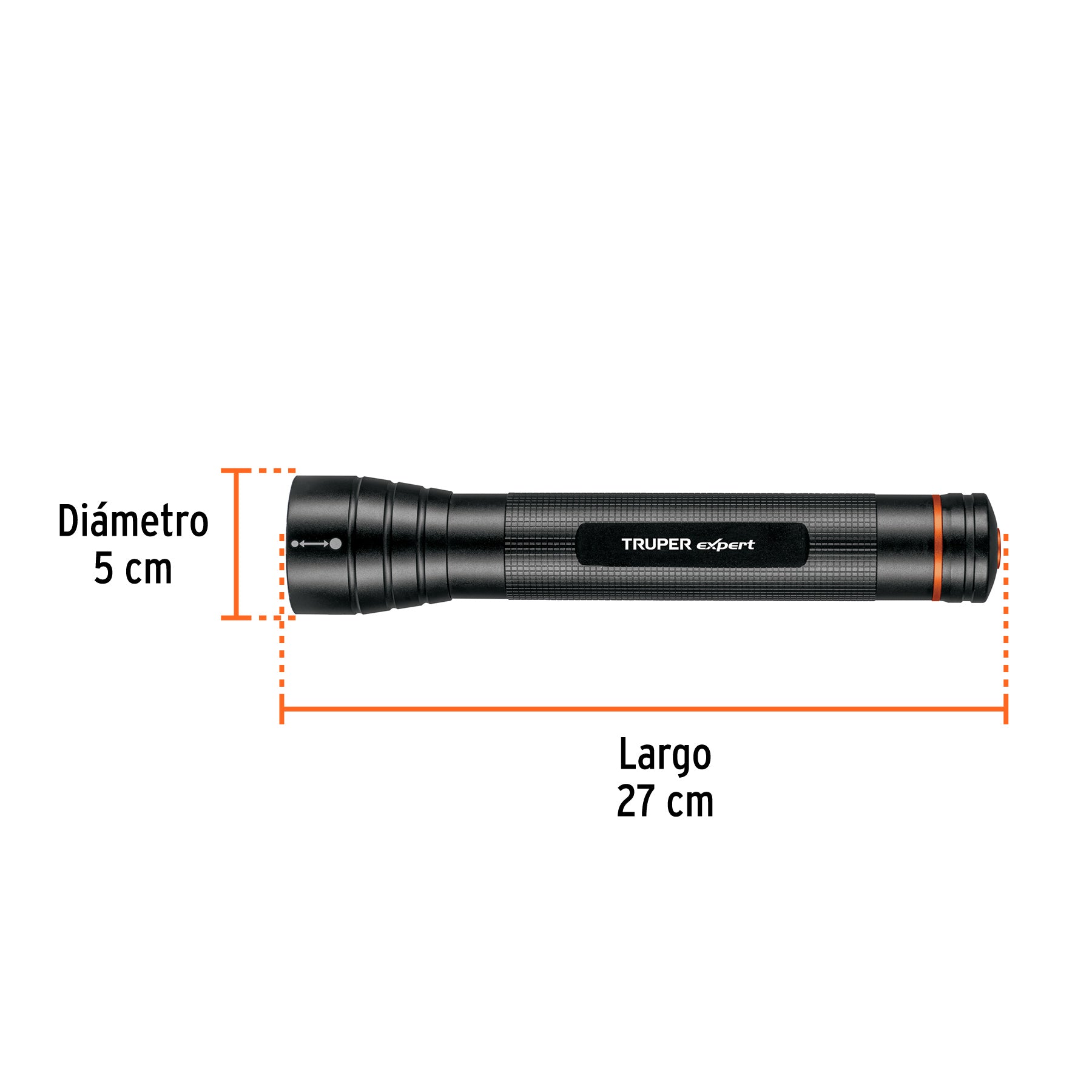 Linterna aluminio de pilas, 530 lúmenes, led alta potencia D