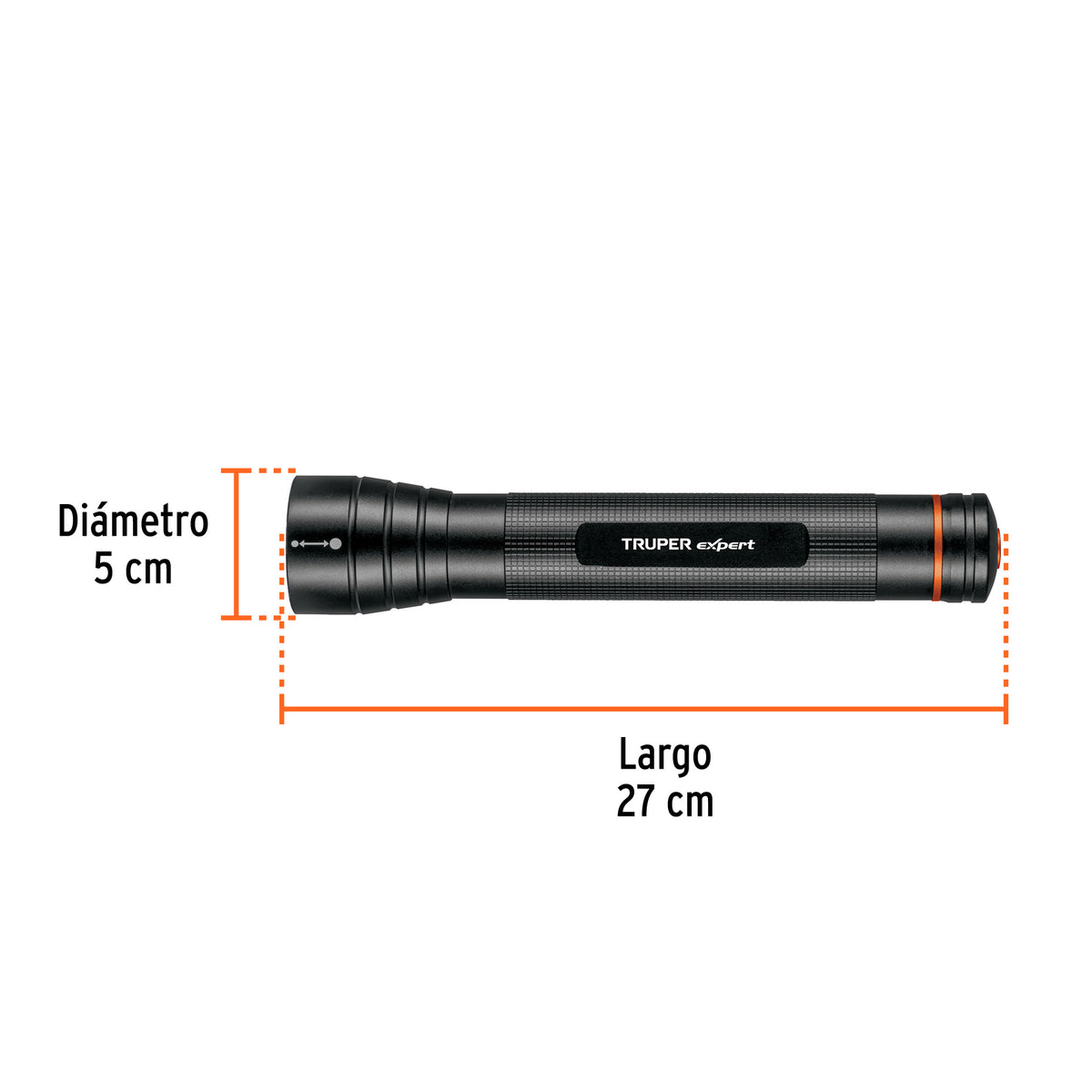 Linterna aluminio de pilas, 530 lúmenes, led alta potencia D