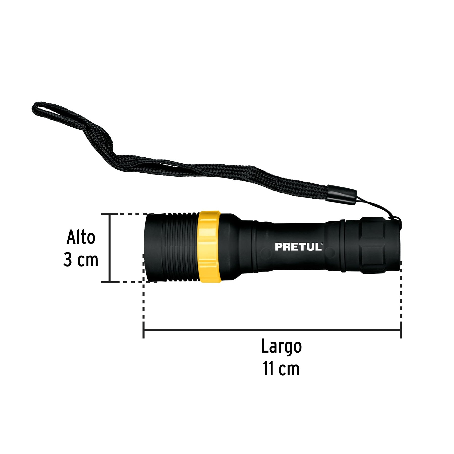 Linterna plástica, LED, 1 pila AAA, 40 lm, Pretul