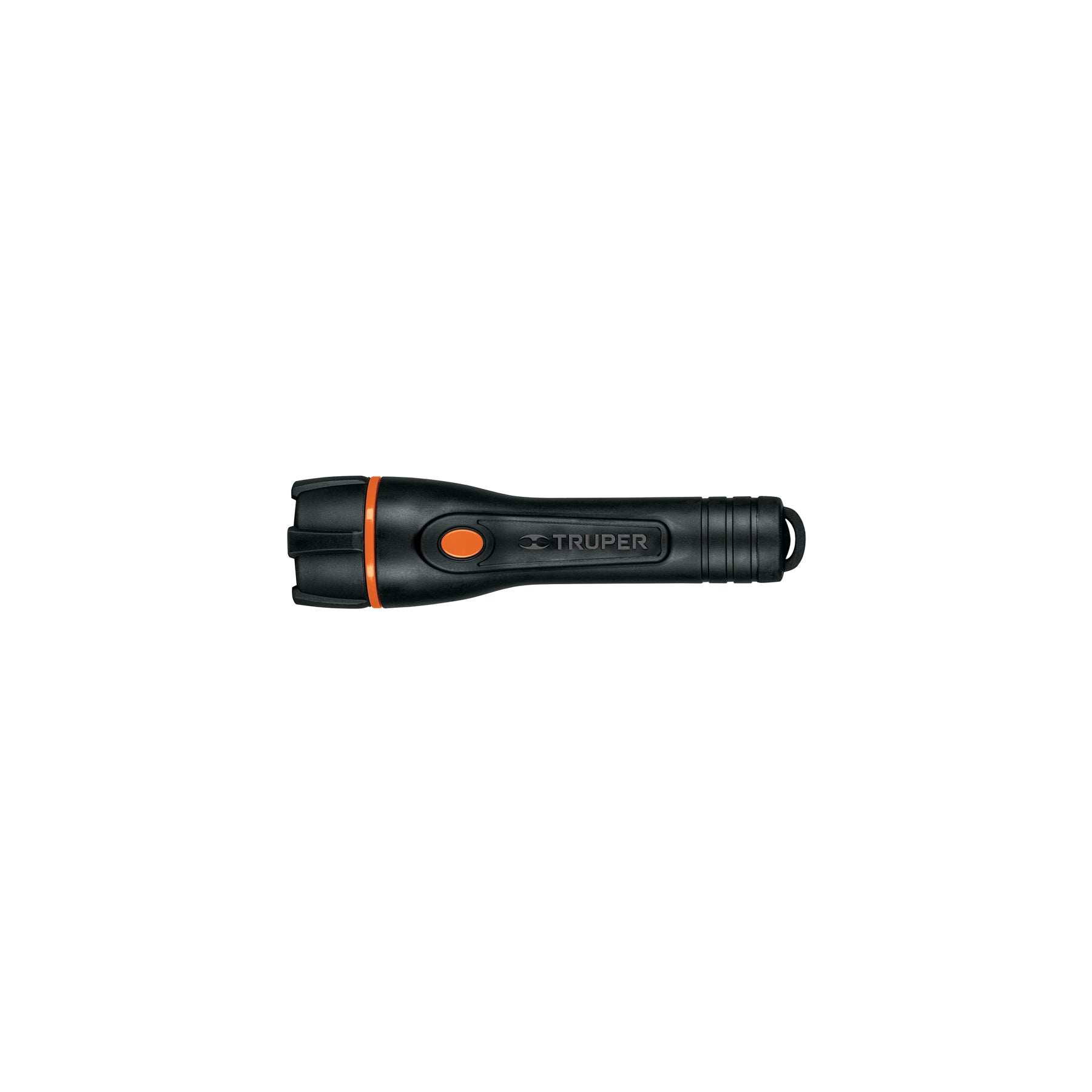 Linterna plástica, LED, luz directa, 2 pilas AA, 80 Lm