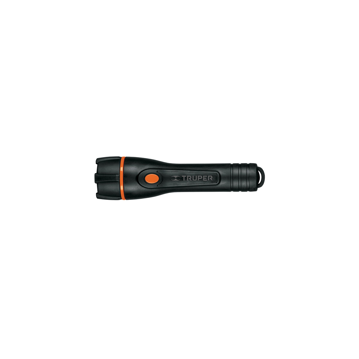 Linterna plástica, LED, luz directa, 2 pilas AA, 80 Lm