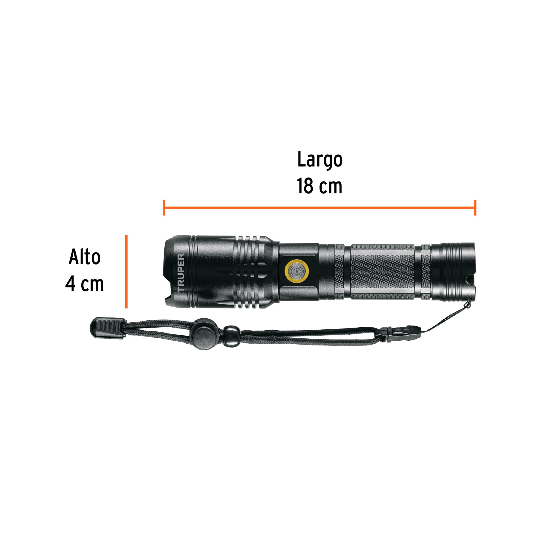 Linterna LED recargable, de aluminio 1200 lm, Truper