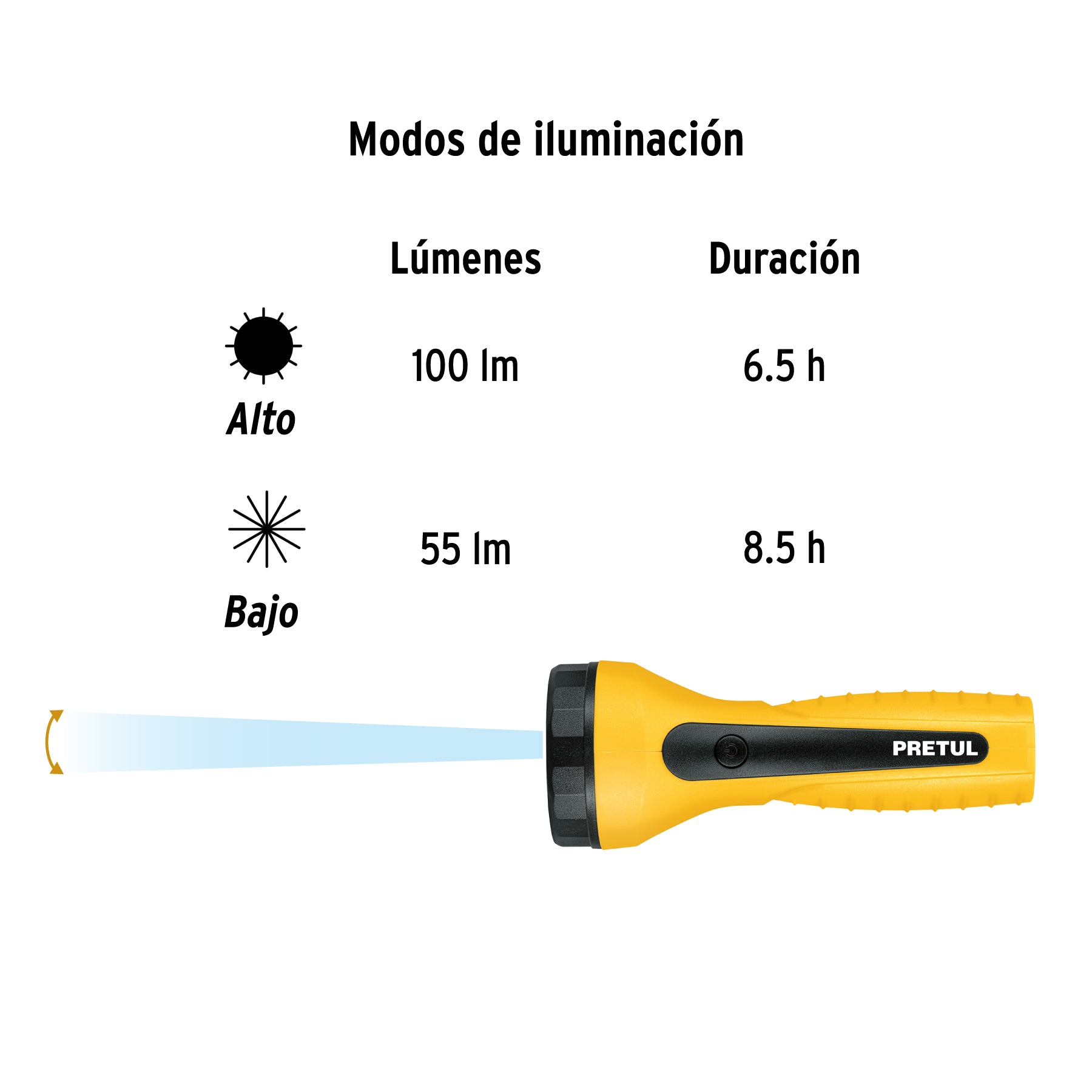 Linterna recargable de LED, 30 lm, a granel, Pretul