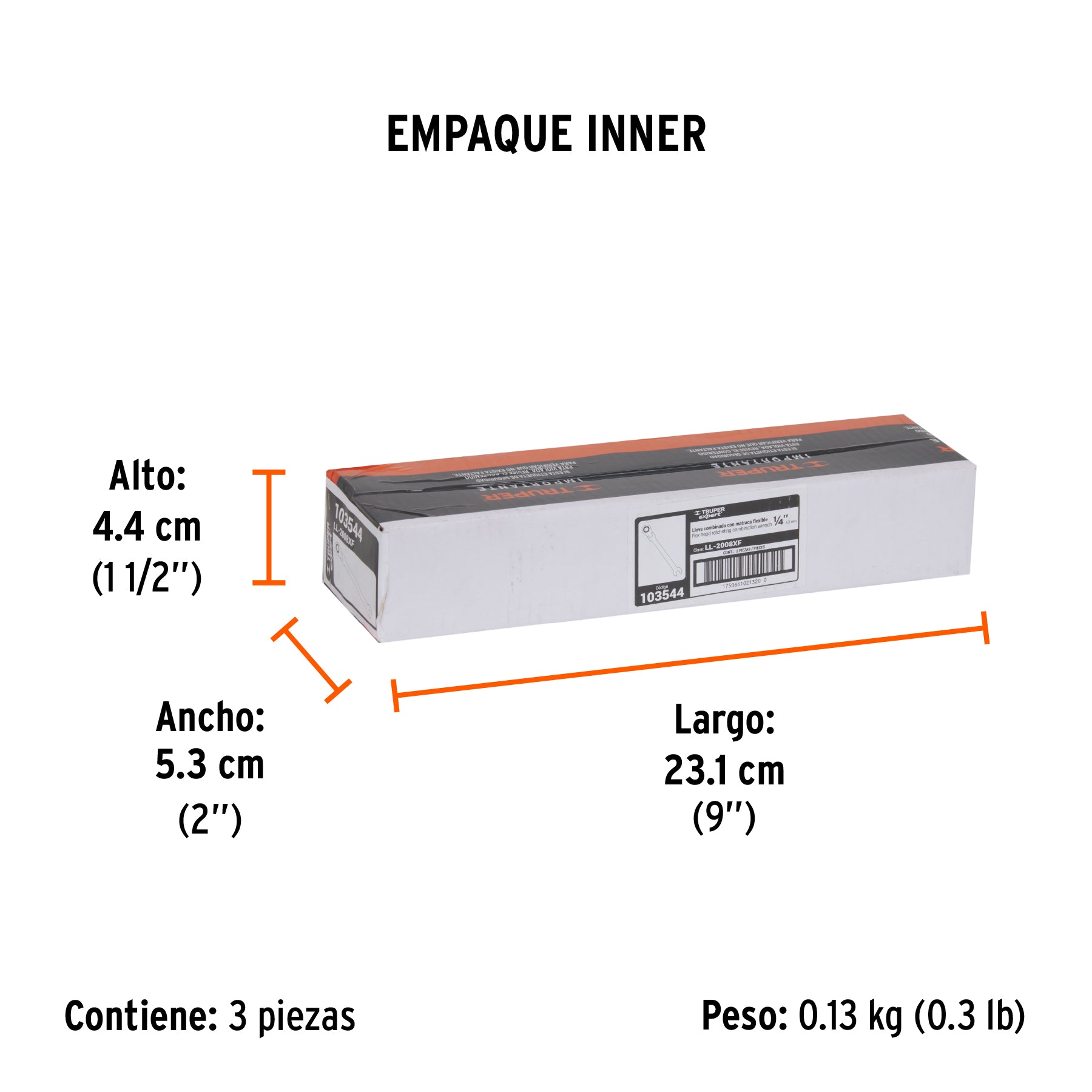 Llave combinada con matraca 1/4' flexible, Expert