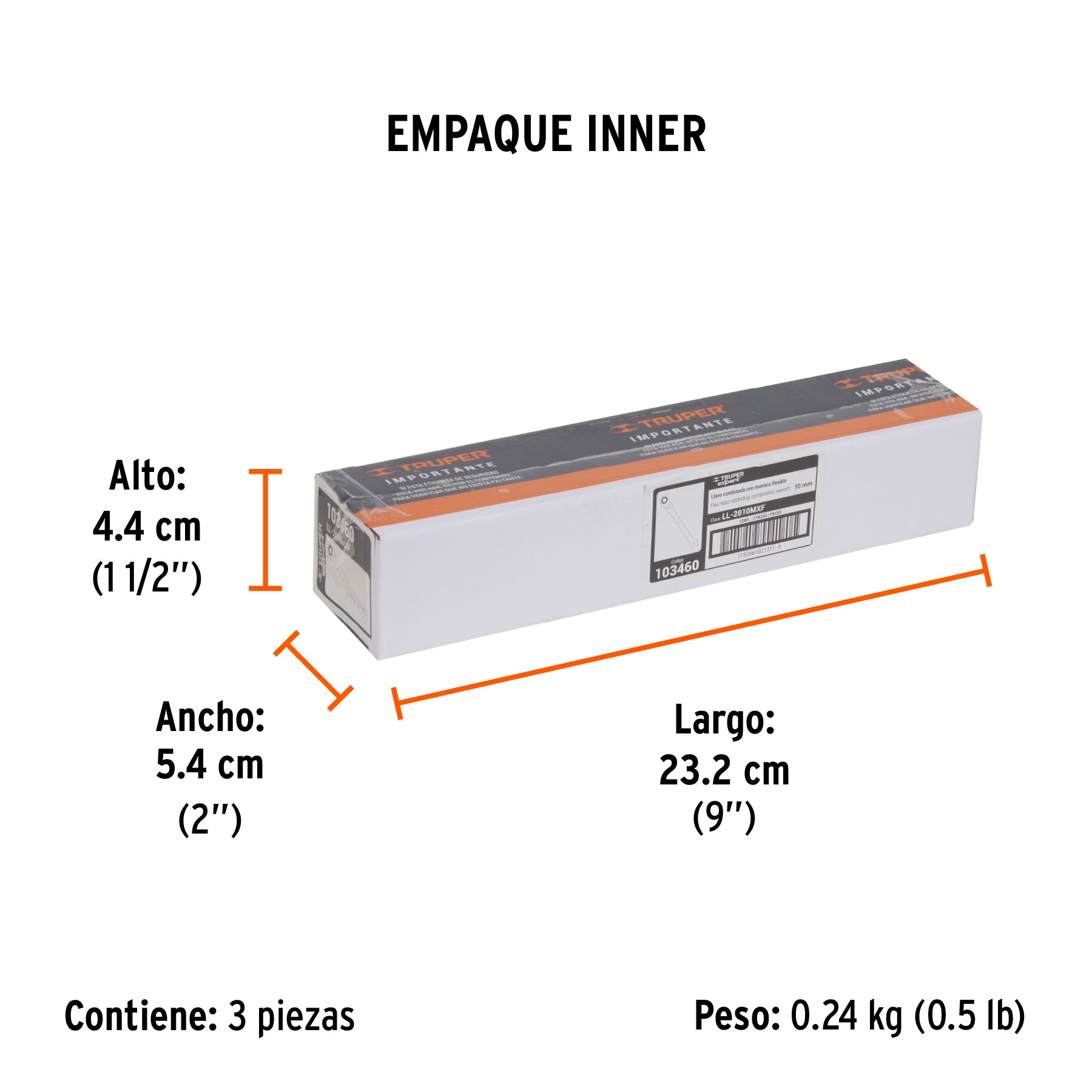 Llave combinada con matraca 10 mm flexible, Expert