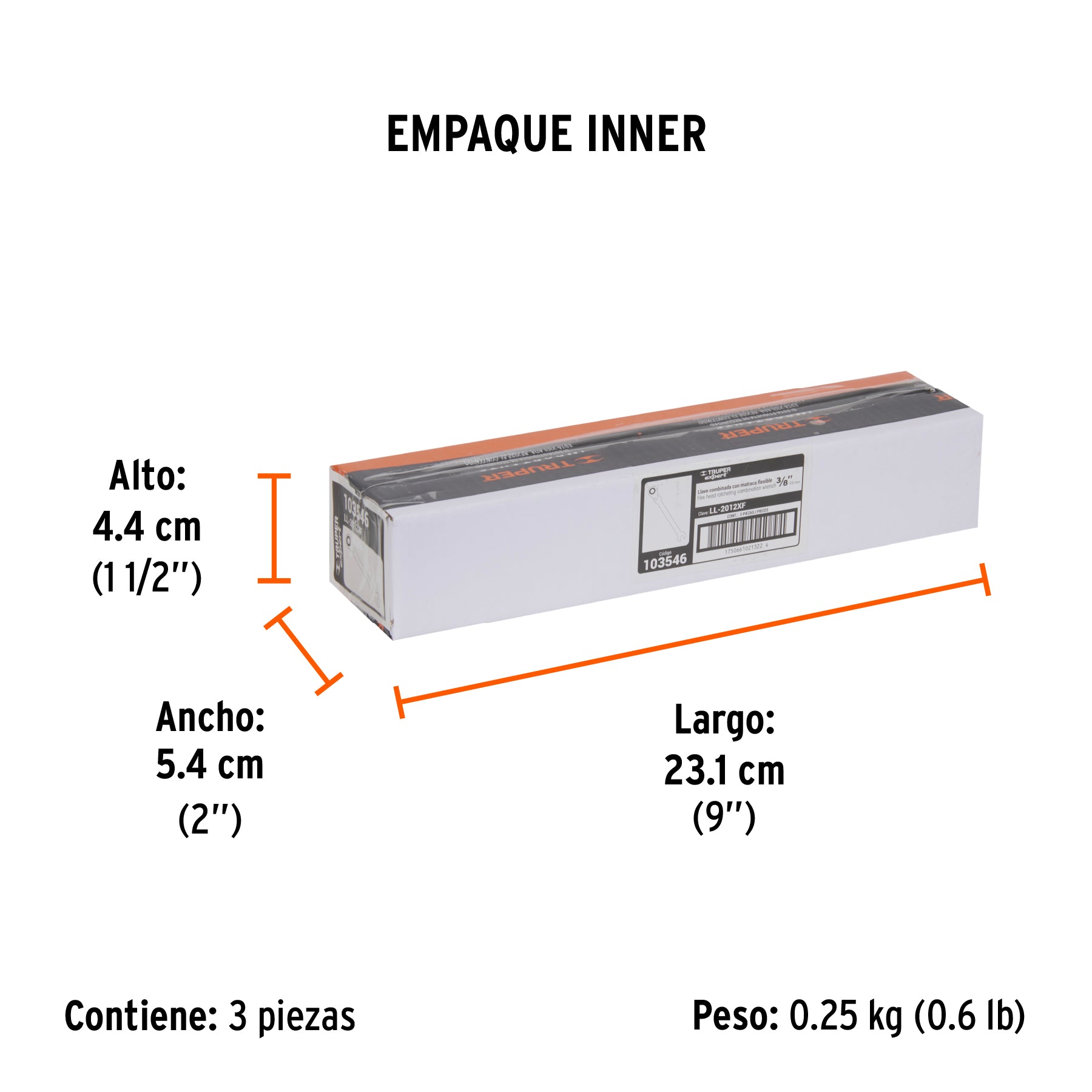Llave combinada con matraca 3/8' flexible, Expert