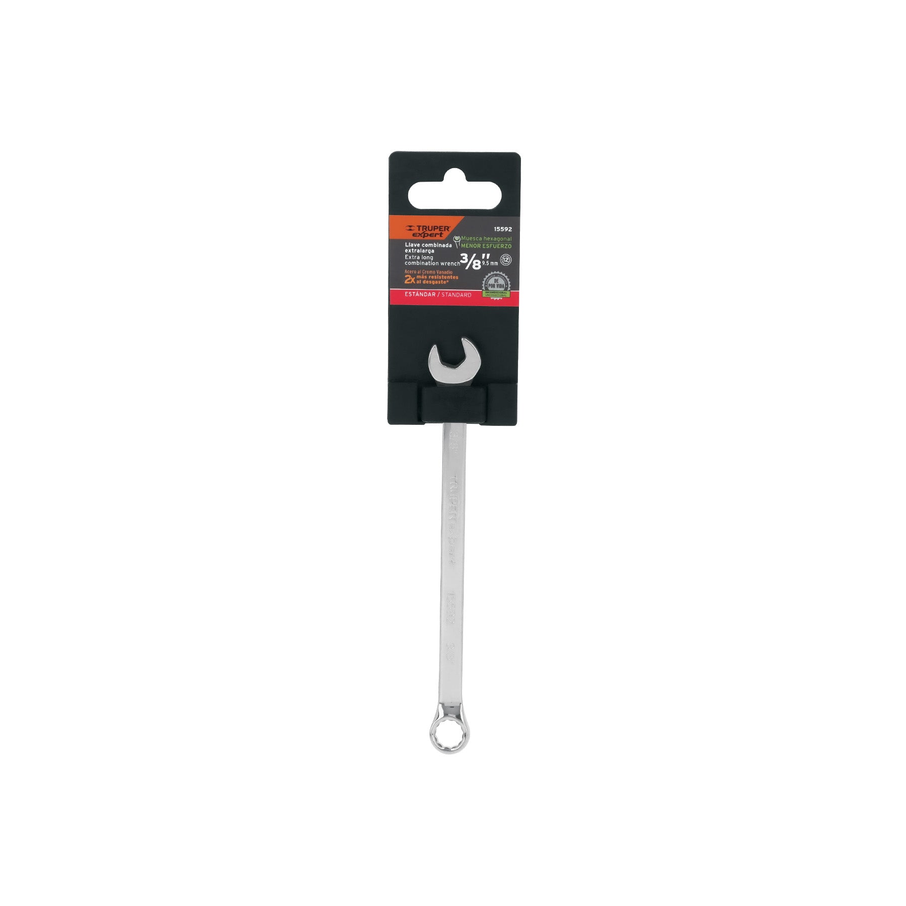 Llave combinada, extralarga, 3/8" x 164 mm