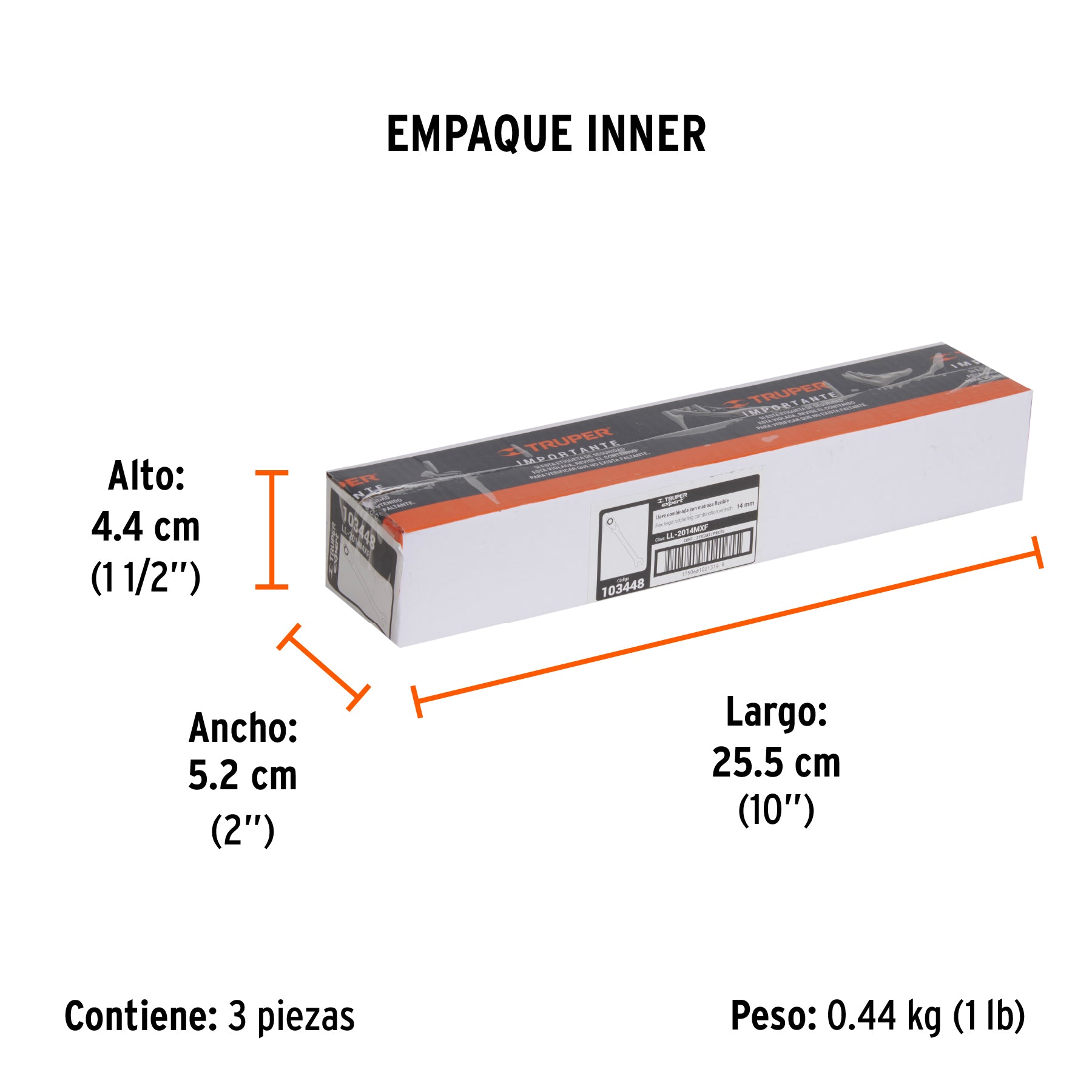 Llave combinada con matraca 14 mm flexible, Expert