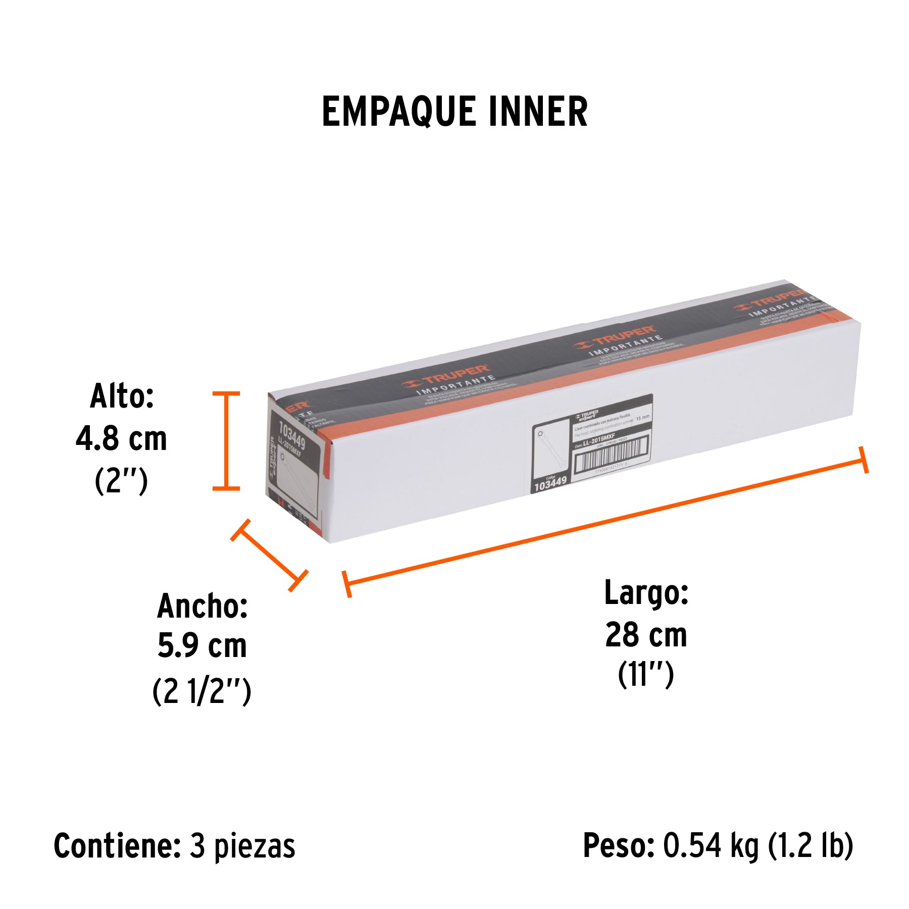 Llave combinada con matraca 15 mm flexible, Expert