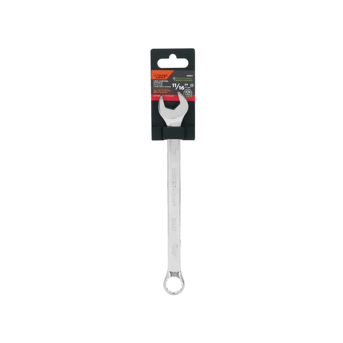 Llave combinada, extralarga, 11/16" x 259 mm