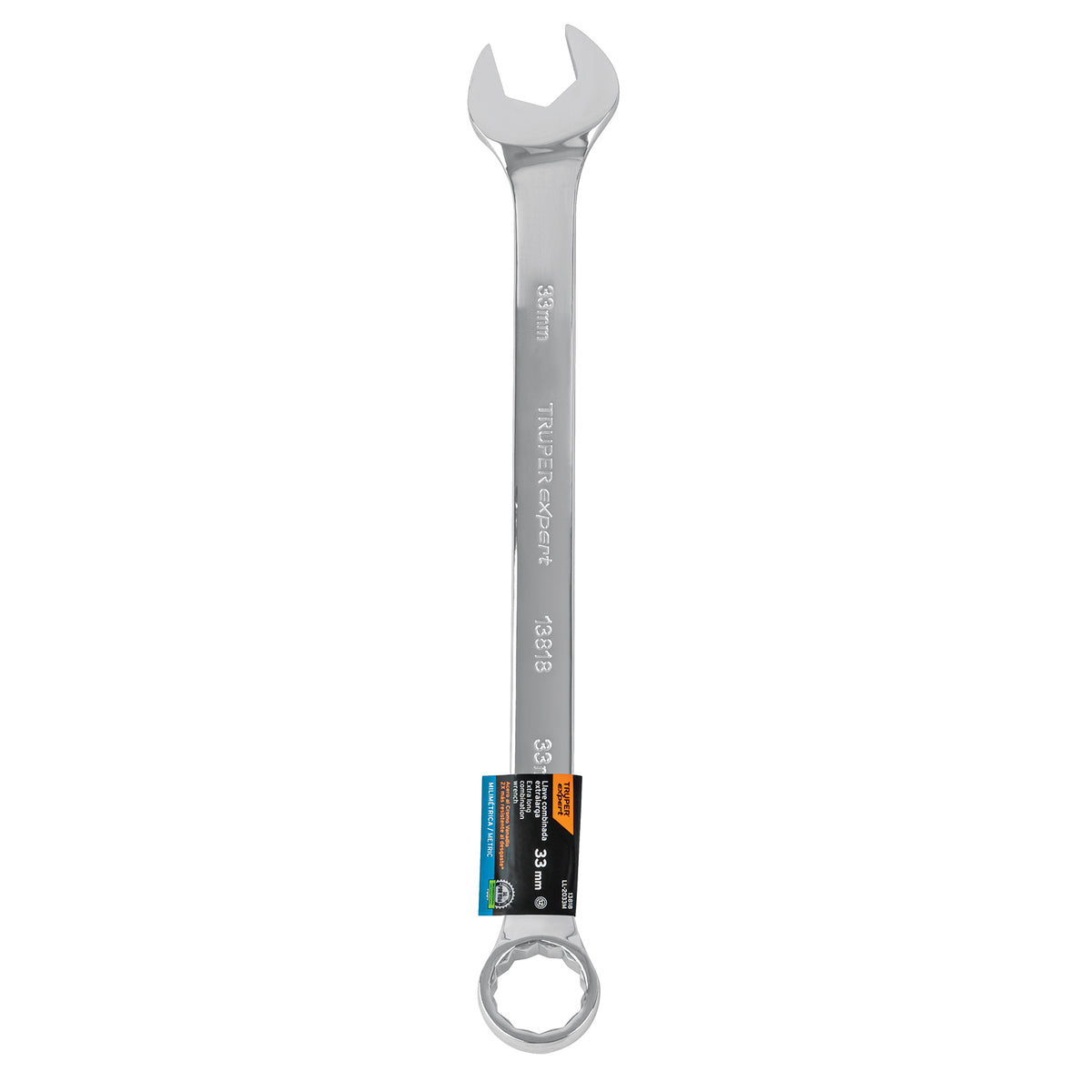 Llave combinada, extralarga, milimétrica, 33 x 470 mm