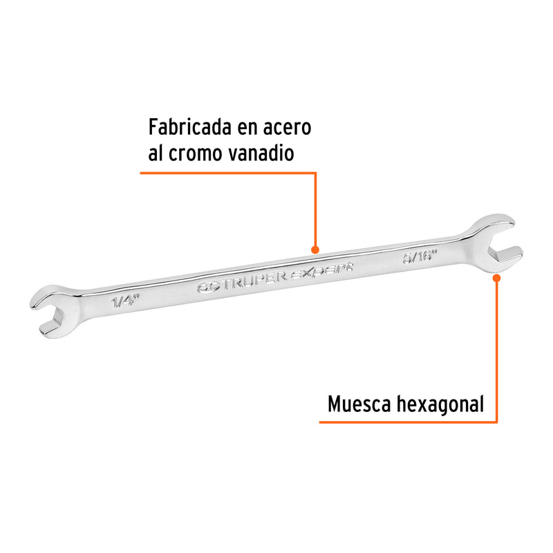Llave española, 1/4 x 5/16" x 105 mm