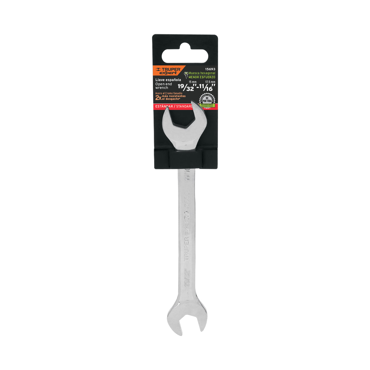 Llave española, 19/32 x 11/16" x 182 mm