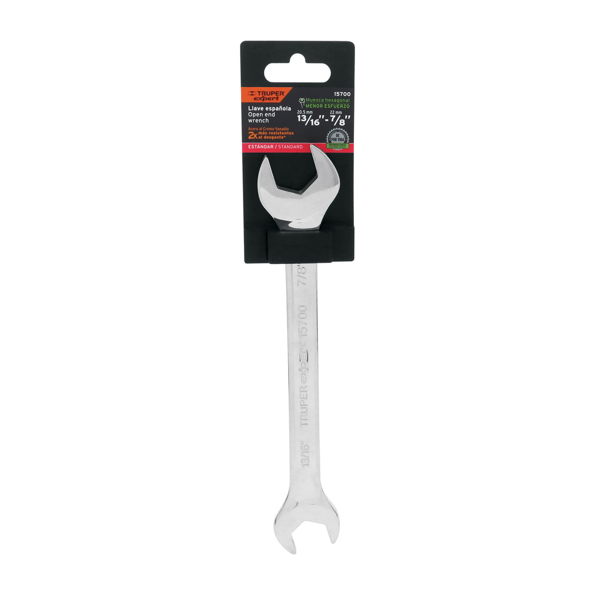 Llave española, 13/16 x 7/8" x 232 mm