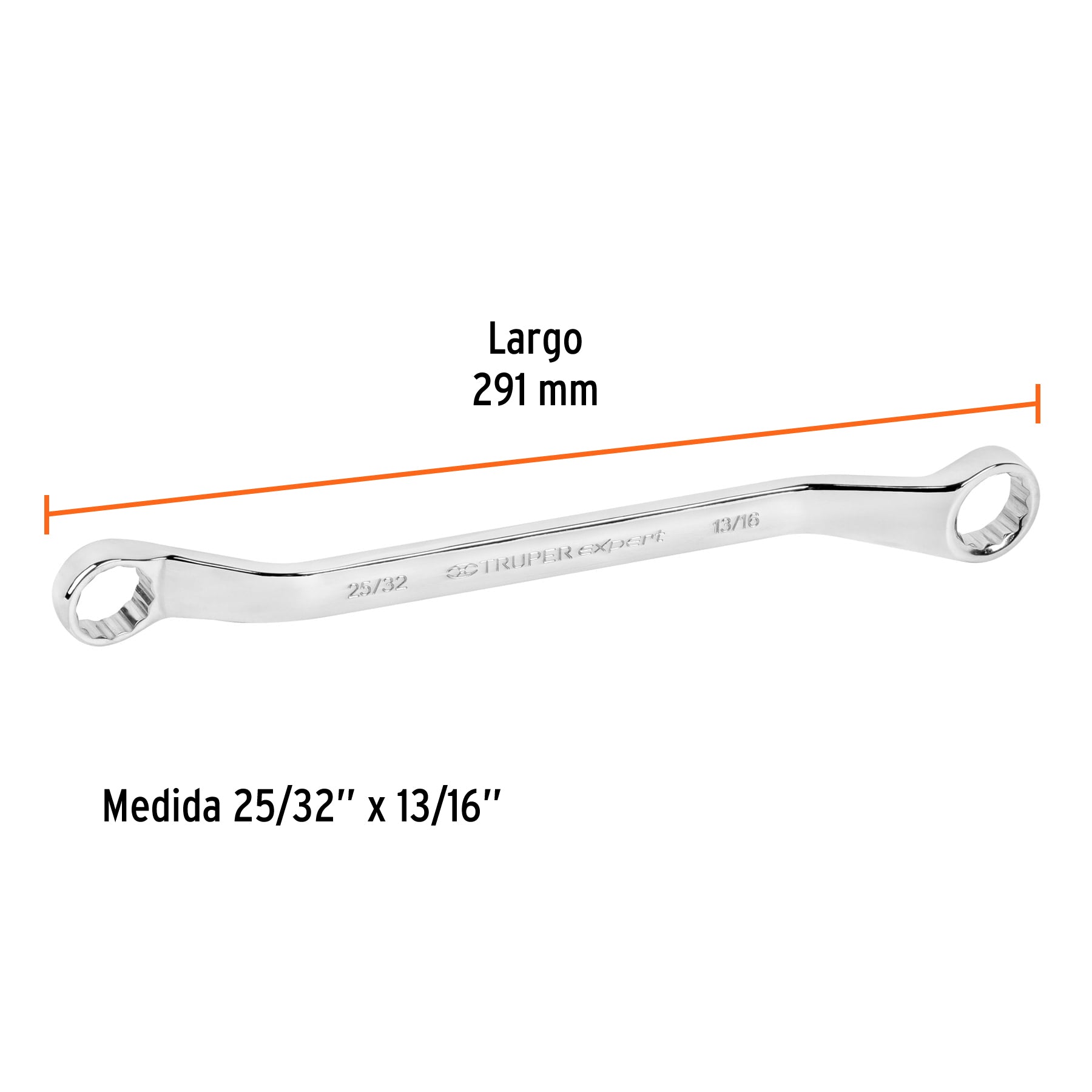 Llave de estrías, 25/32 x 13/16" x 291mm