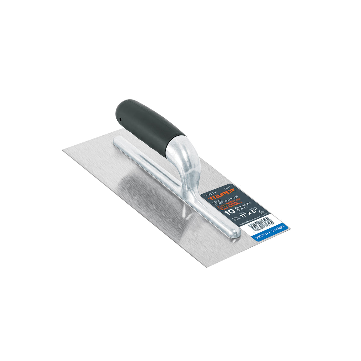 Llana canto recto 11', 10 remaches, mango comfort grip