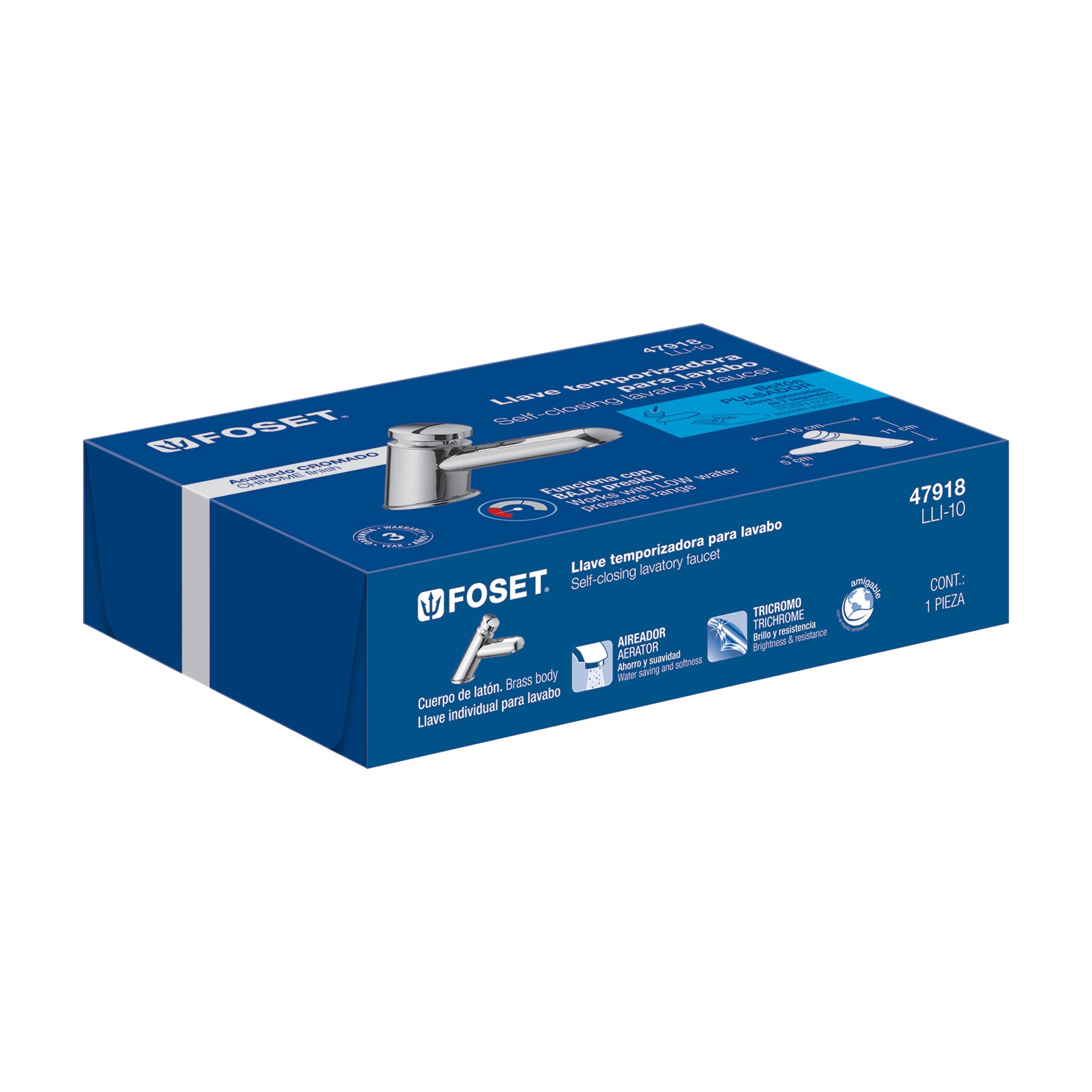 Llave temporizadora para lavabo, Foset