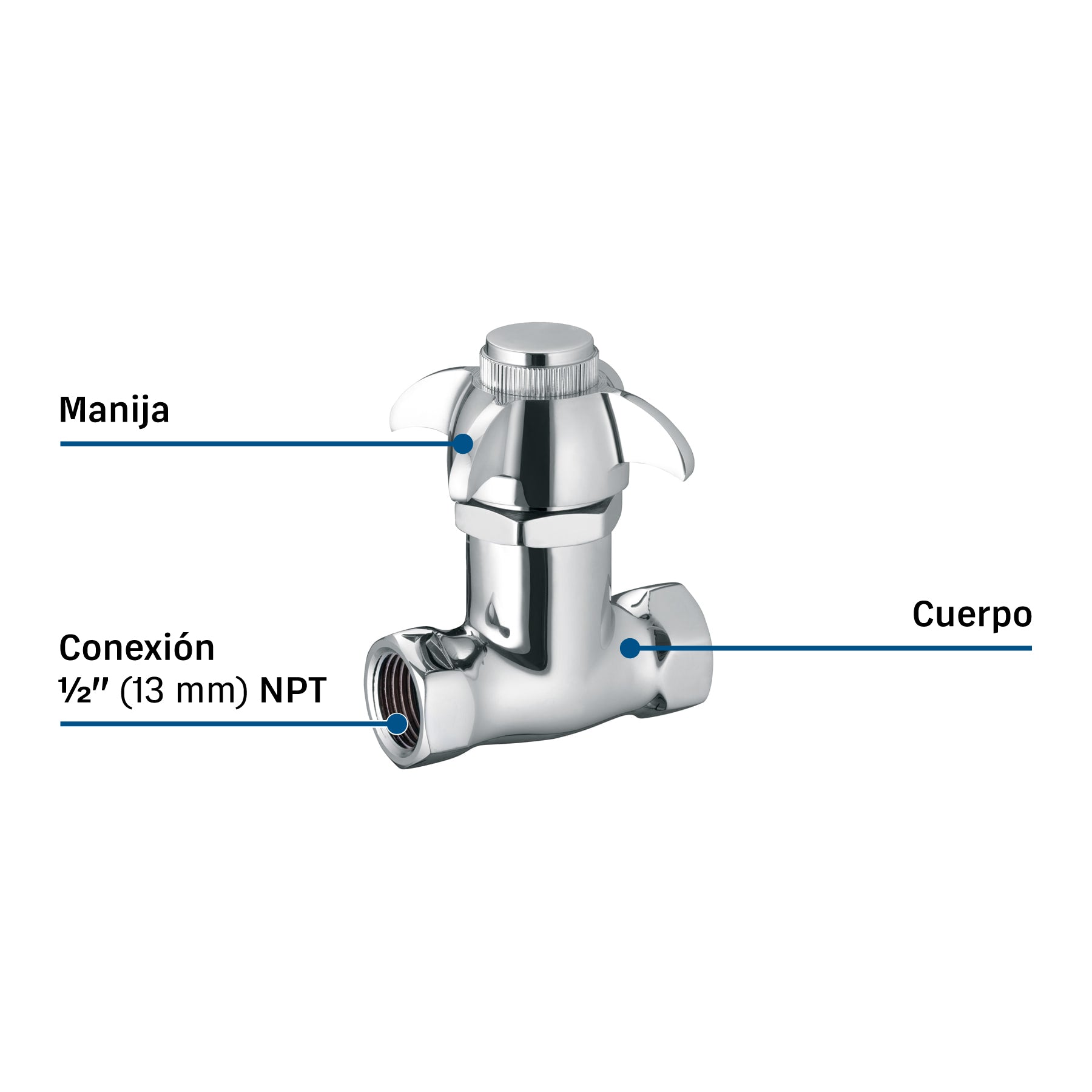 Llave con resorte para mingitorio, FOSET