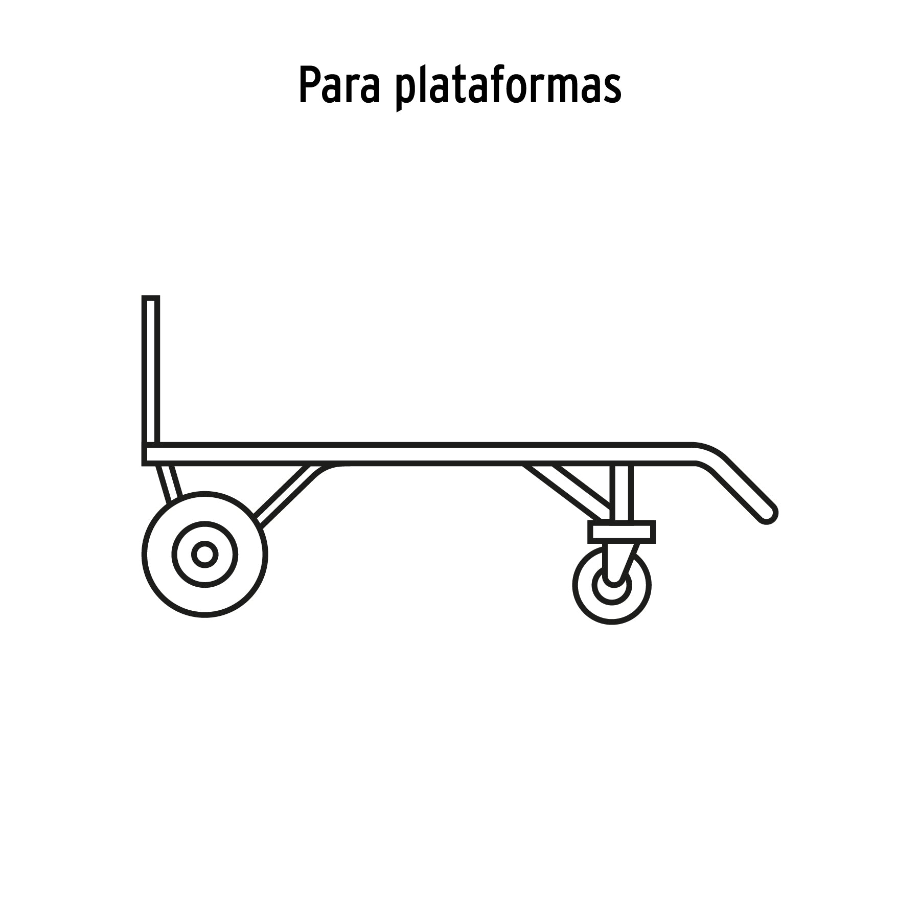 Llanta neumática con eje central, 8"