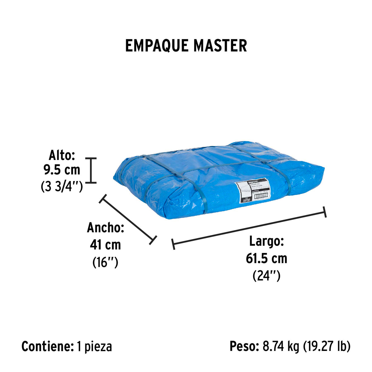 Lona 6 x 12 m, azul, Pretul