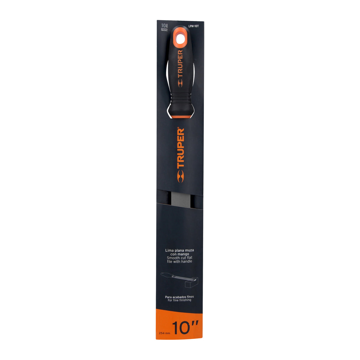 Lima plana muza 10" con mango doble inyección