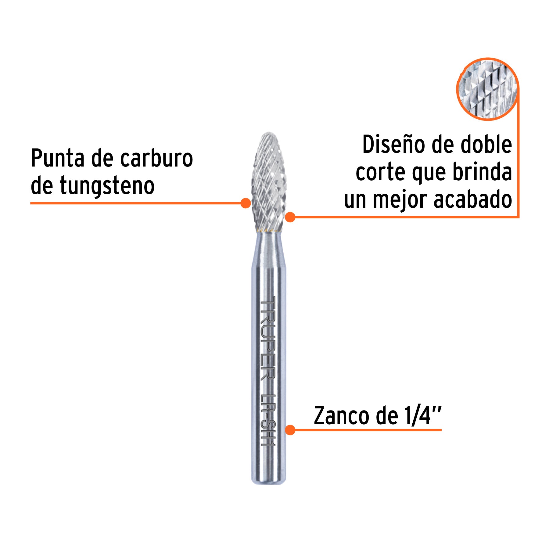 Lima rotativa flama 1/4, SH-1, TRUPER