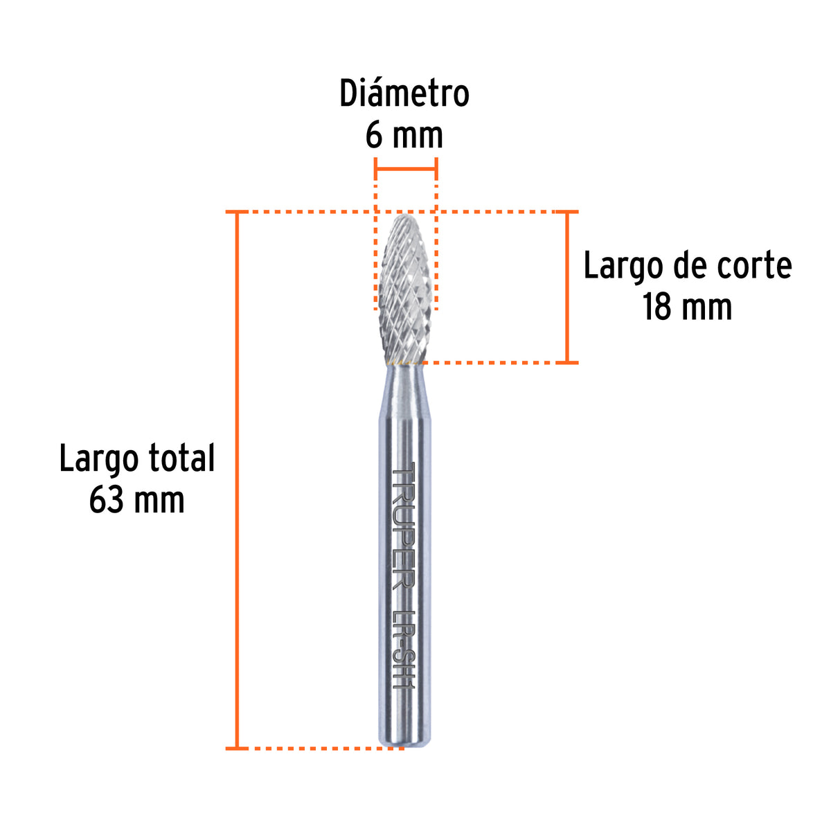 Lima rotativa flama 1/4, SH-1, TRUPER