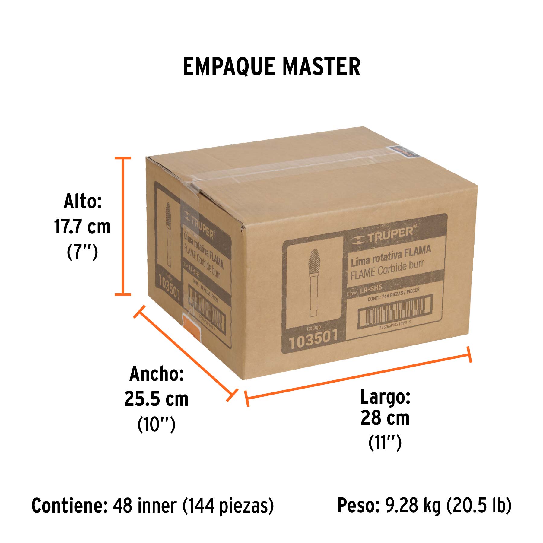 Lima rotativa flama 1/2, SH-5, TRUPER