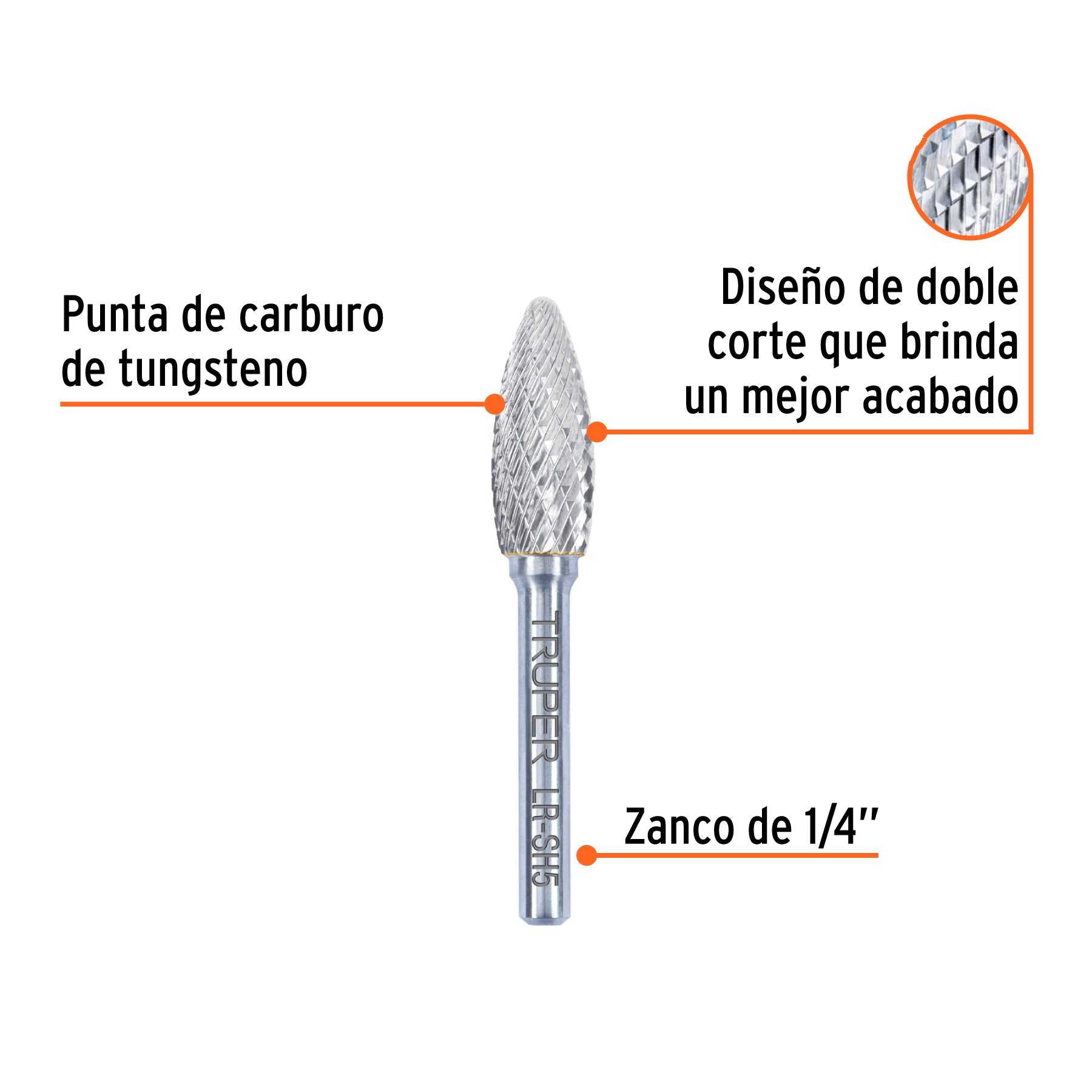 Lima rotativa flama 1/2, SH-5, TRUPER