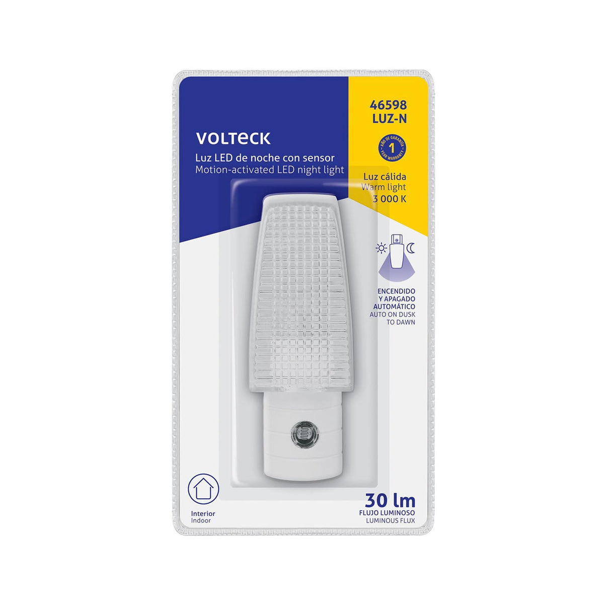Lámpara de luz de noche con sensor