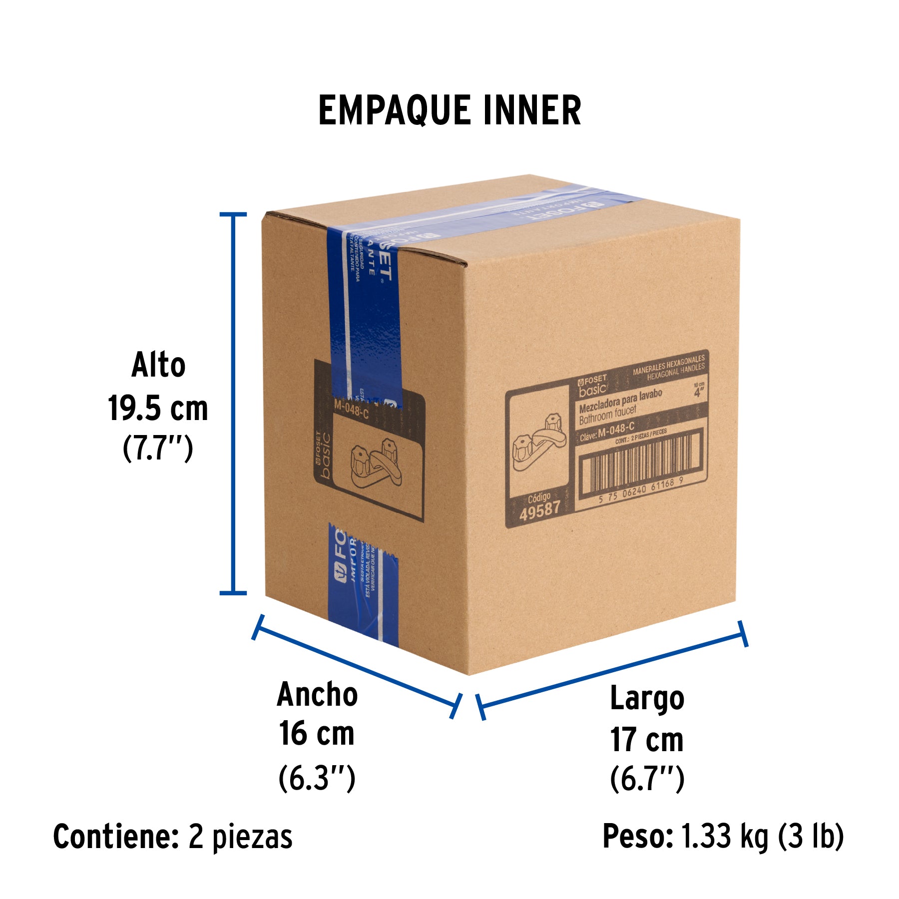 Mezcladora para lavabo, cierre compresión, Basic