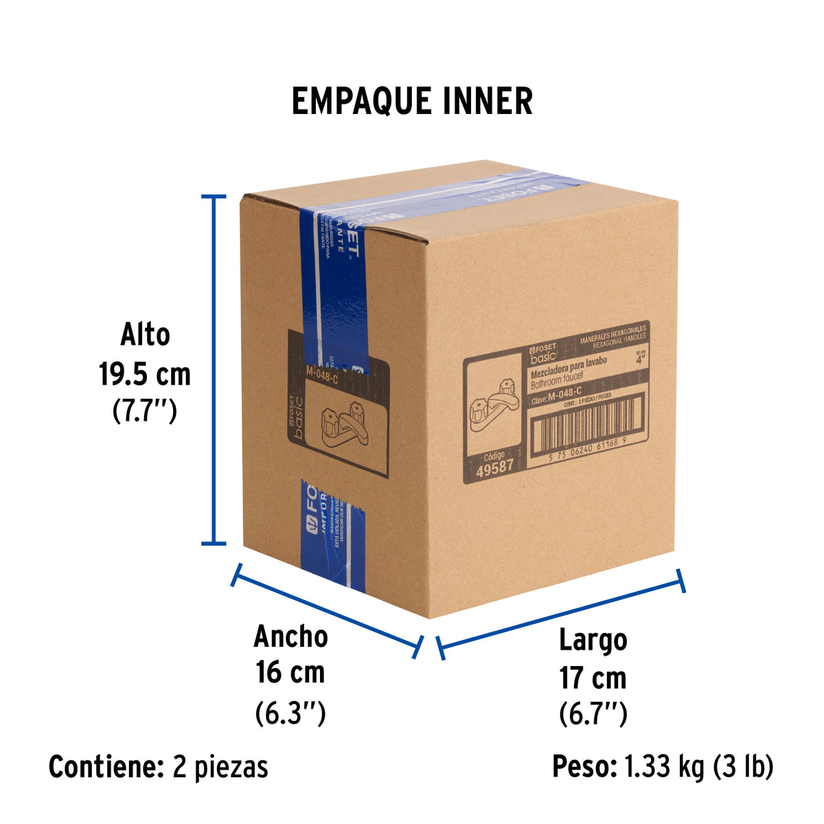 Mezcladora para lavabo, cierre compresión, Basic